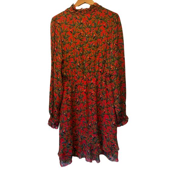 Farm Rio Medium Tucano Paradise Dress | Ruffle Mini, Parrot Print, Tropical - Picture 8 of 8